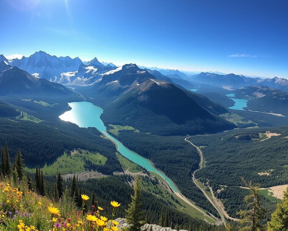 Geografische Lage und Wunder der Kanadischen Rockies