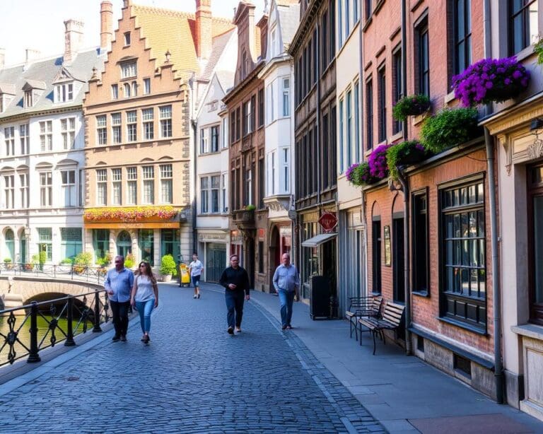 Historische Gassen in Gent, Belgien