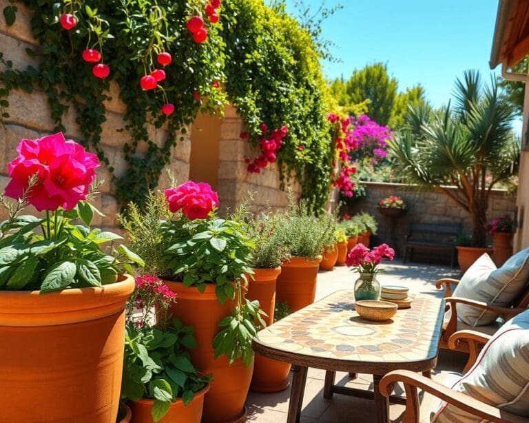 Mediterranes Flair im Garten: Pflanzen und Deko-Tricks