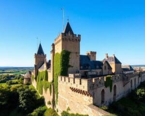 Mittelalterliche Mauern in Carcassonne, Frankreich