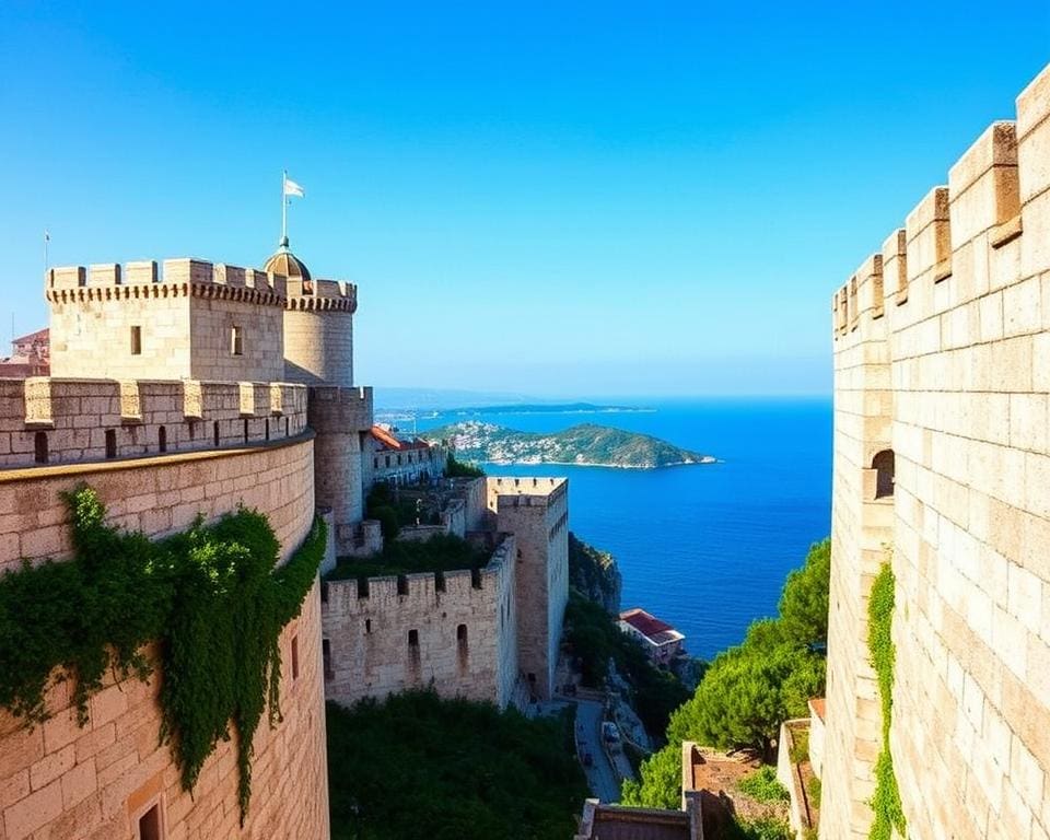 Mittelalterliche Mauern in Dubrovnik, Kroatien