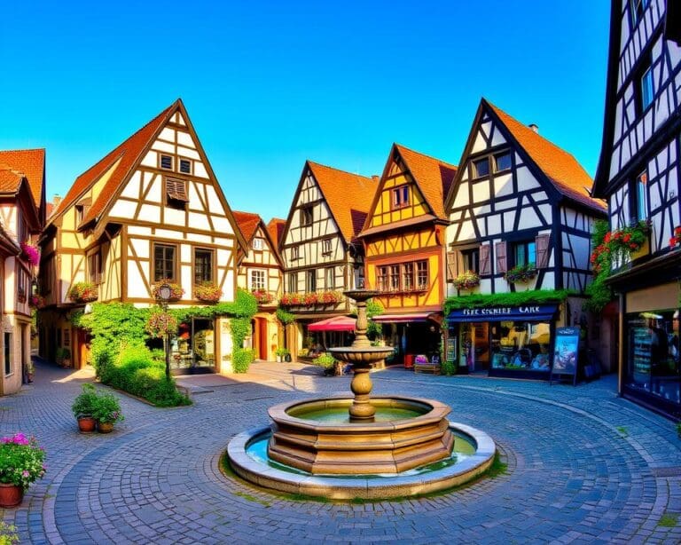 Mittelalterliche Straßen in Rothenburg, Deutschland