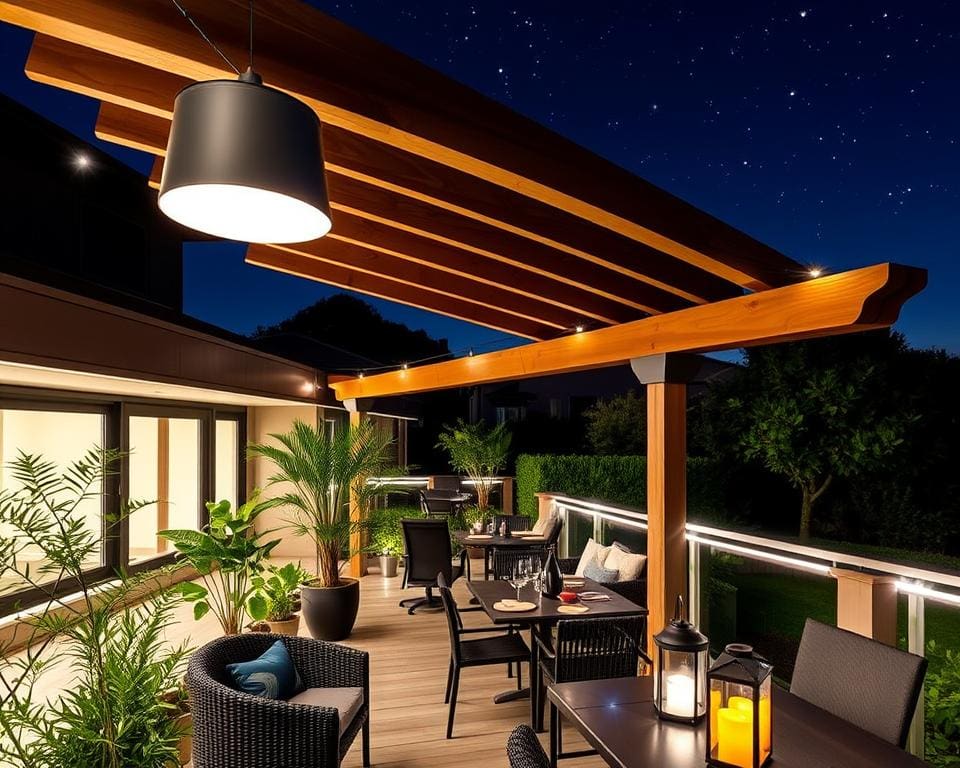 Moderne Beleuchtungstrends für die Terrasse