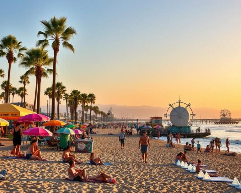 Strand und Kultur in Santa Monica, Kalifornien