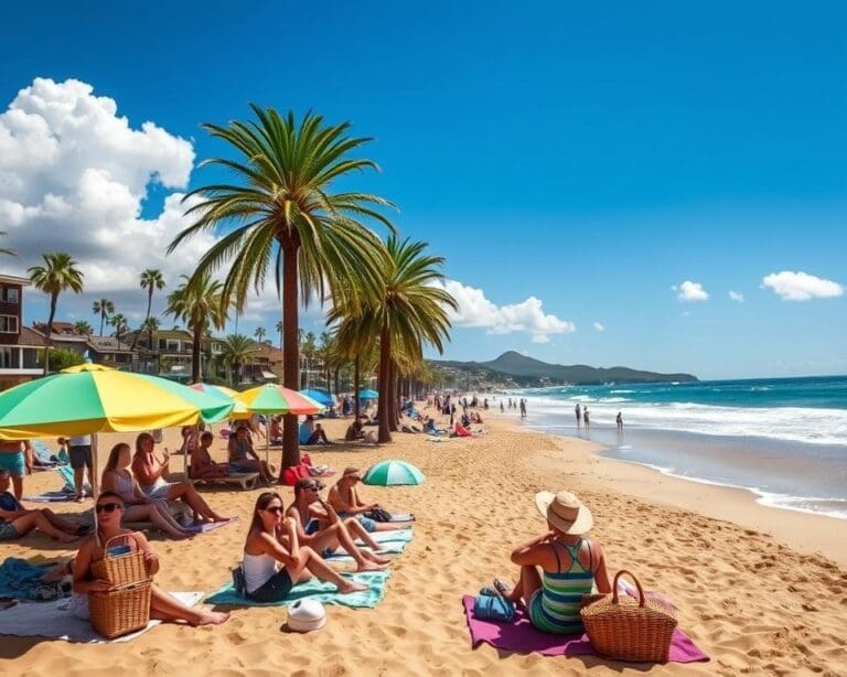 Strand und Sonne in Malibu, Kalifornien