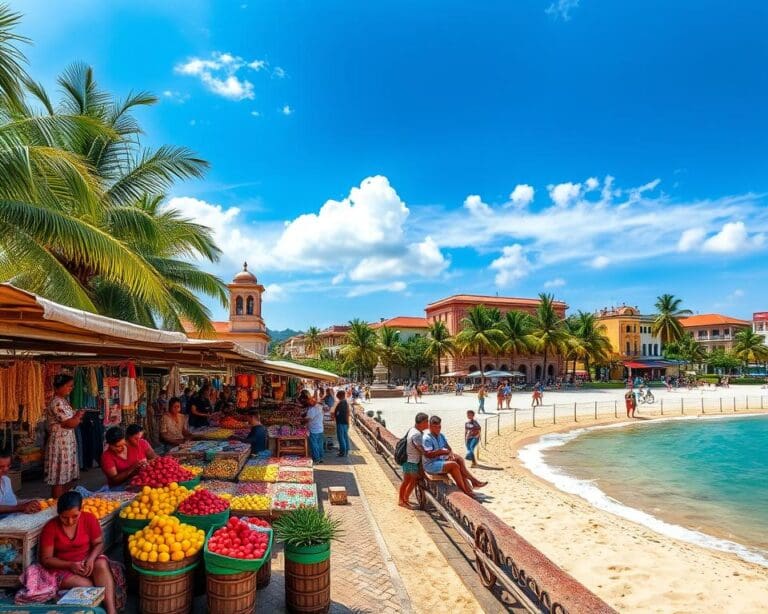 Bunte Märkte und Strände in Cartagena, Kolumbien