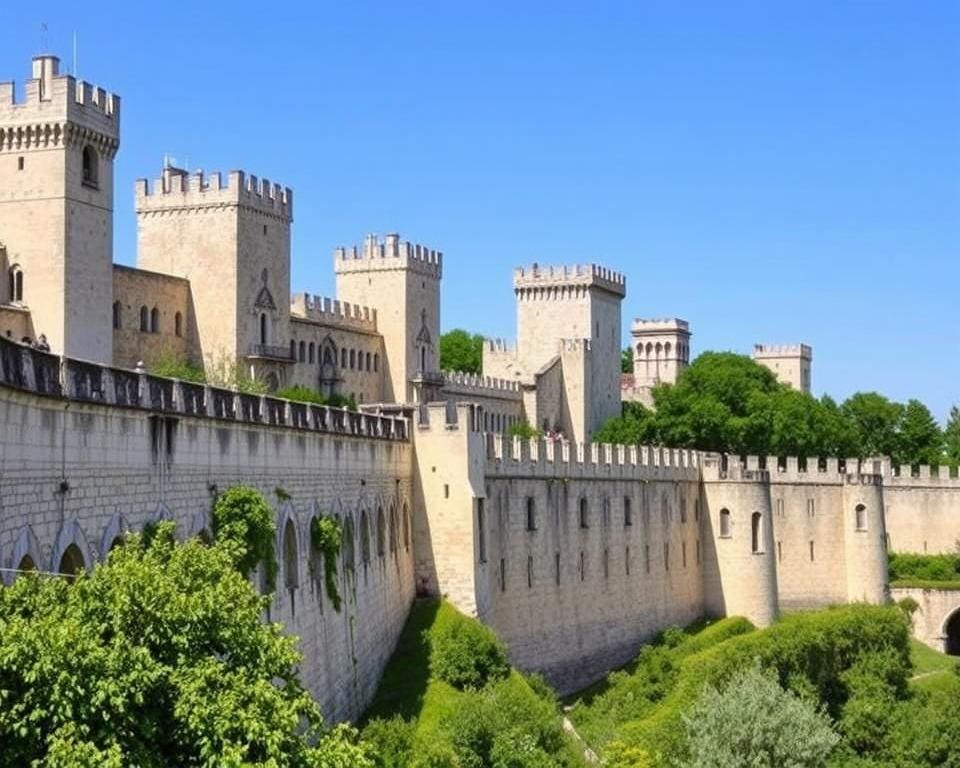 Historische Stadtmauern in Avignon, Frankreich