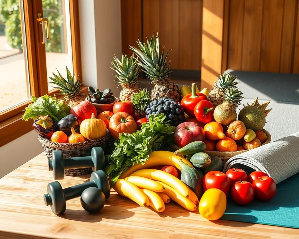 Gesunde Ernährung und Fitness für körperliches Wohlbefinden