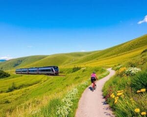 Nachhaltig reisen mit Zug und Fahrrad