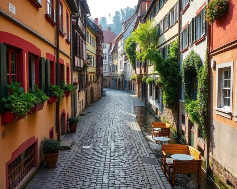 Pittoreske Straßen in Cesky Krumlov, Tschechien