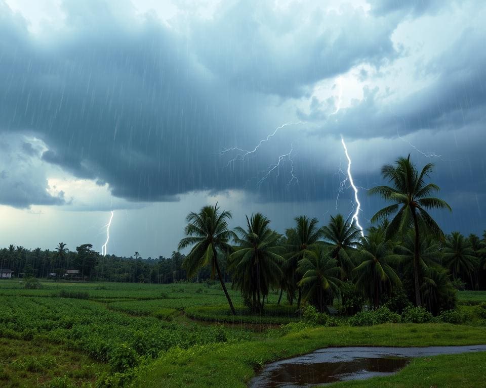 Regenfälle und Starkregen