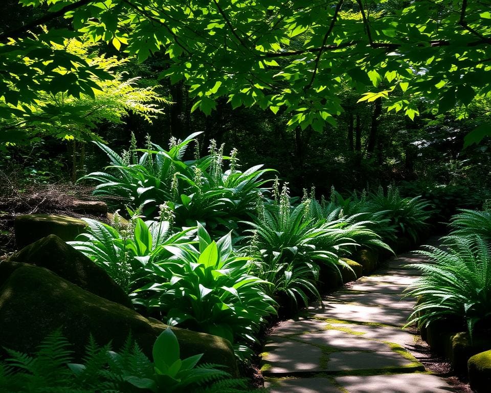 Schattenpflanzen im Schattengarten gestalten