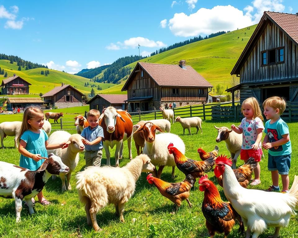 Tiere erleben auf Kinderbauernhöfen in Bayern