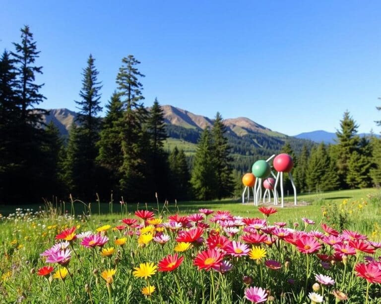 Berglandschaften und Kunst in Missoula, Montana
