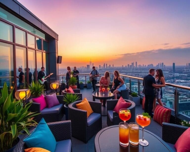 Die schönsten Rooftop-Bars für Livemusik und Drinks