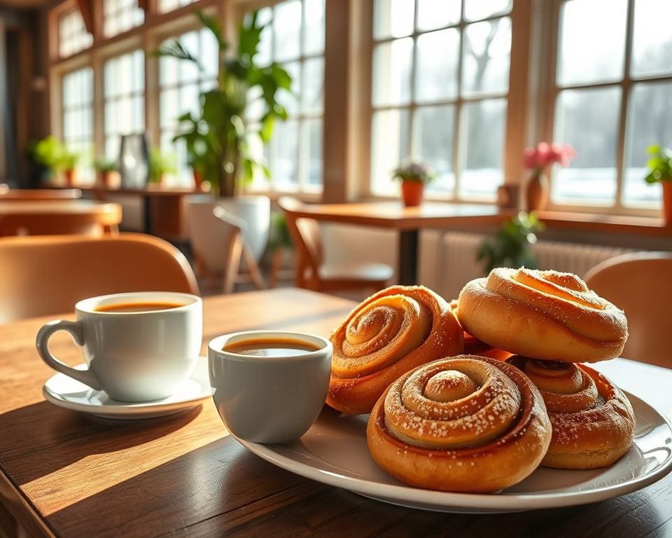 Kaffee und Kanelbullar Kombination