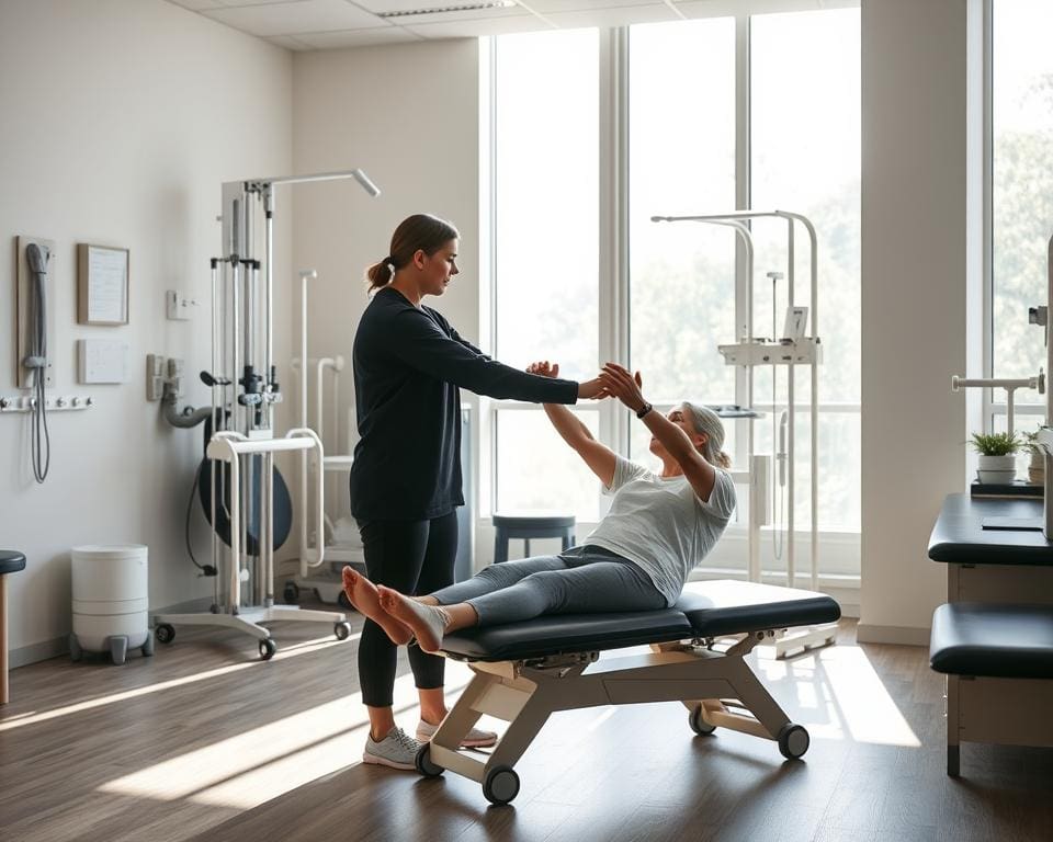 Prozess der Rehabilitation durch Physiotherapie