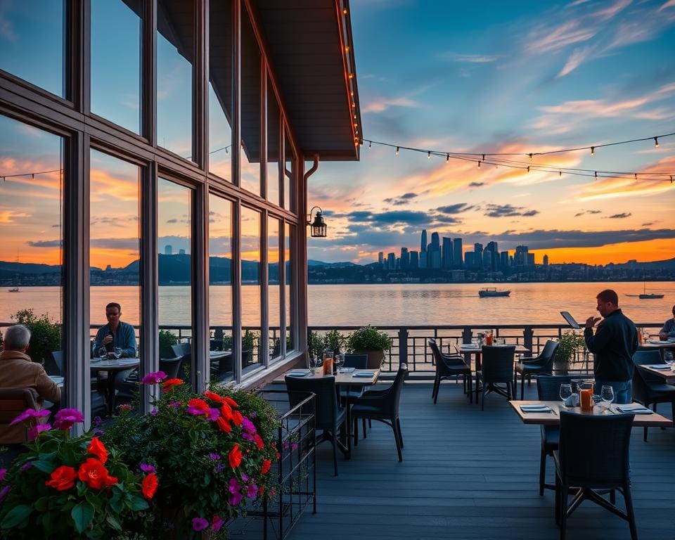 Restaurants mit Blick auf den See