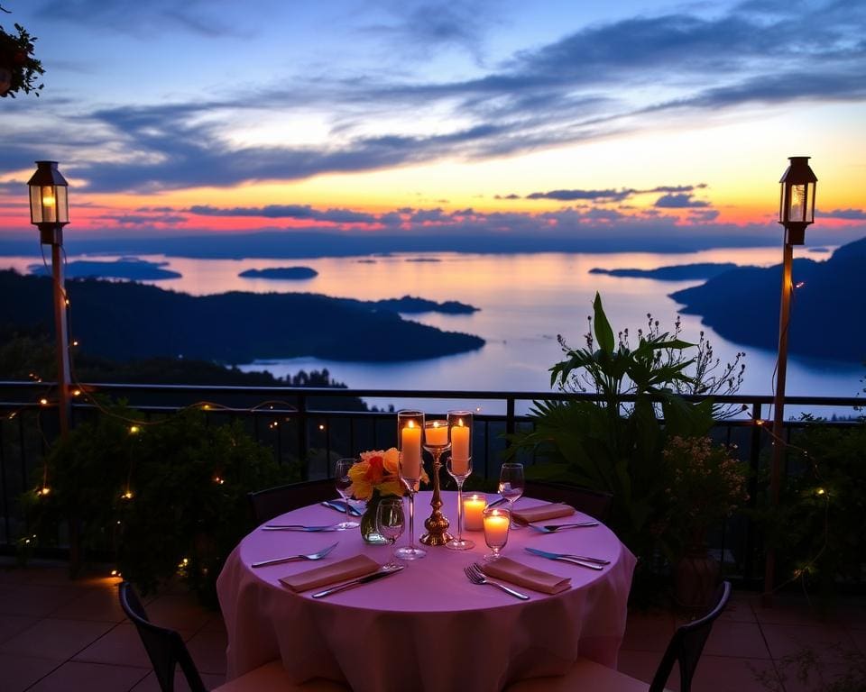 Romantische Dinnerplätze mit Aussicht