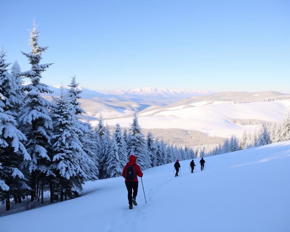 Schneeschuhwandern Abenteuer in der Winterlandschaft