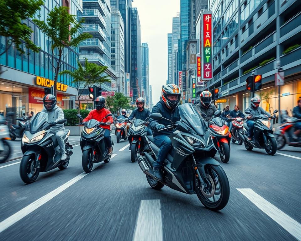 Smarte Motorräder für den urbanen Verkehr