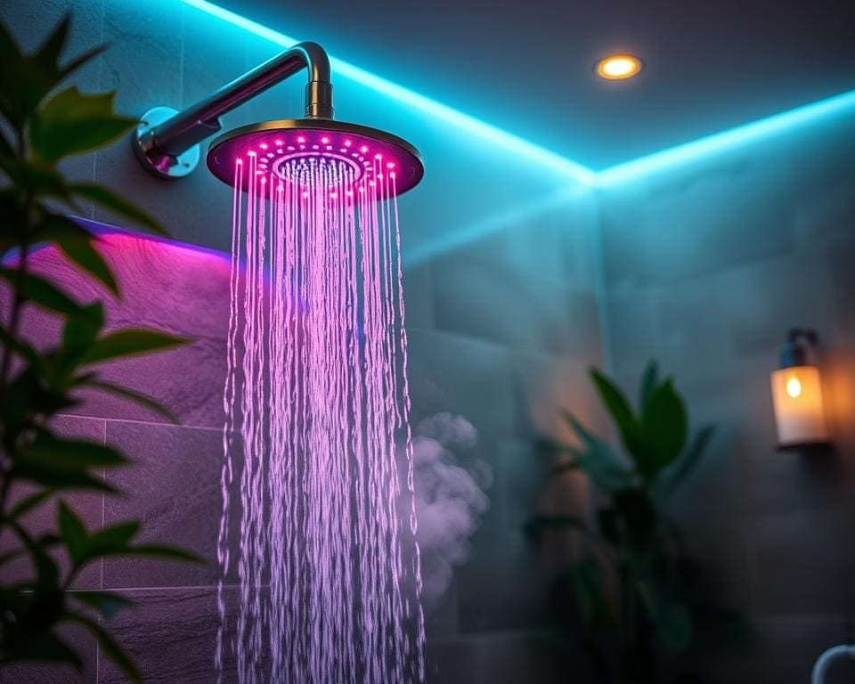 Wellness Dusche mit entspannender Beleuchtung