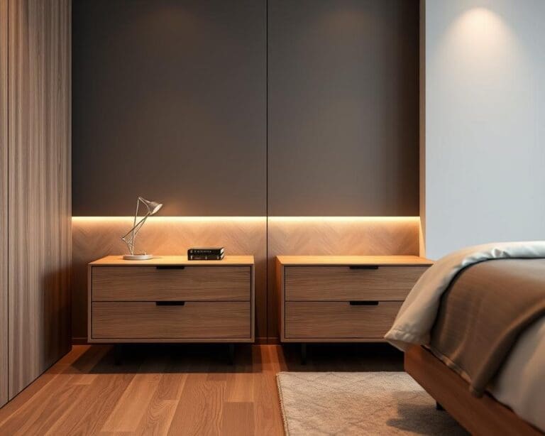 Minimalistische Nachttische mit Schubladen