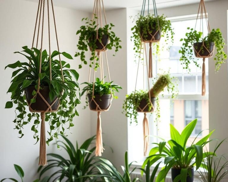 Hängende Pflanzenhalter für den Urban-Jungle-Look