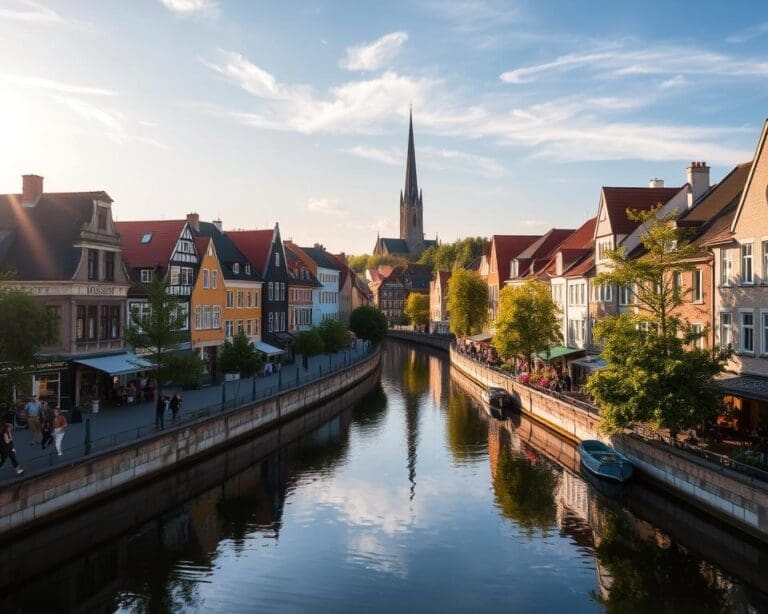 Wie lebt man entspannt in Friedrichstadt in Nordfriesland?