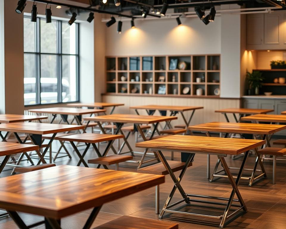 Faltbare Tische in der Gastronomie