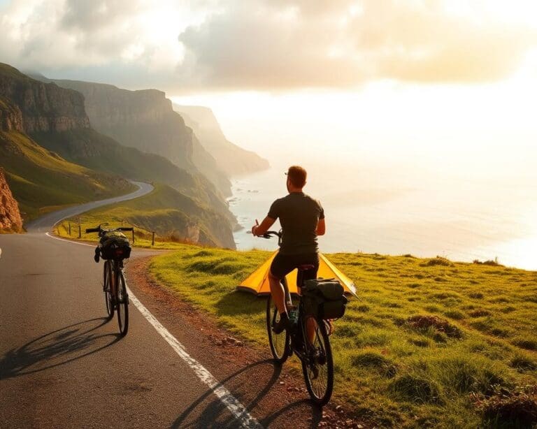 Wie reist man mit Fahrrad und Zelt durch Portugal?