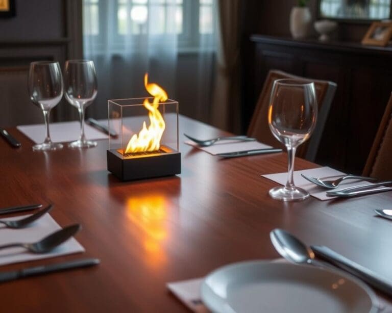 Ist ein Flamme Royale™ Kamin ideal für den Esstisch?
