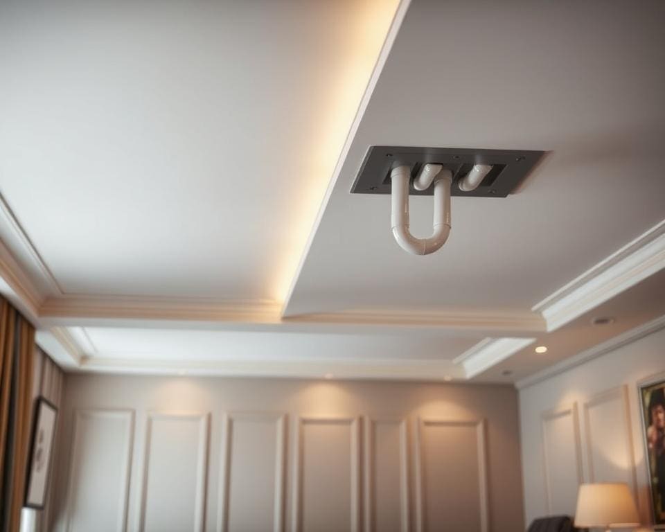 Kann man Heizungsrohre auch an der Decke verkleiden?