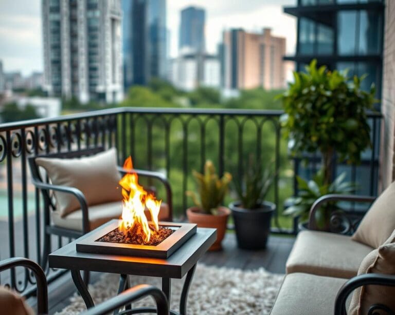 Passt ein Tischkamin auch auf einen kleinen Balkon?