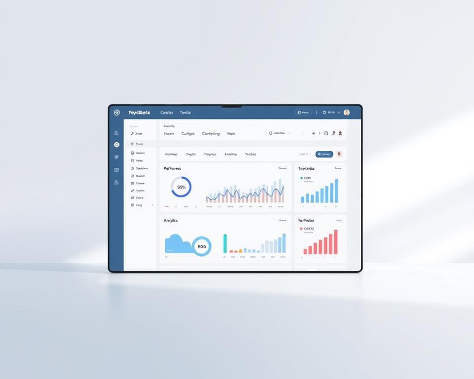 SaaS-Portal Design für Übersichtlichkeit