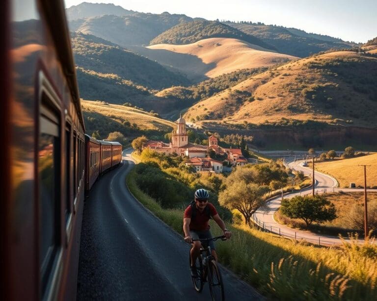 Wie reist man mit der Bahn und Fahrrad durch Spanien?
