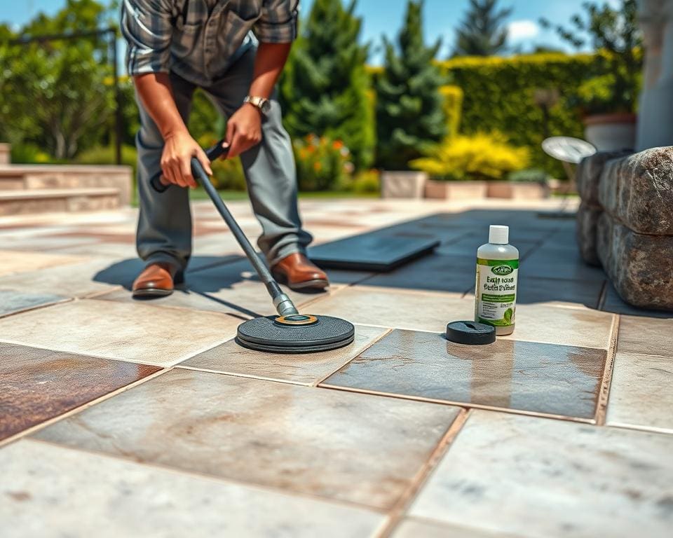 Was bewirkt professionelle Steinpflege bei stark belasteten Flächen?