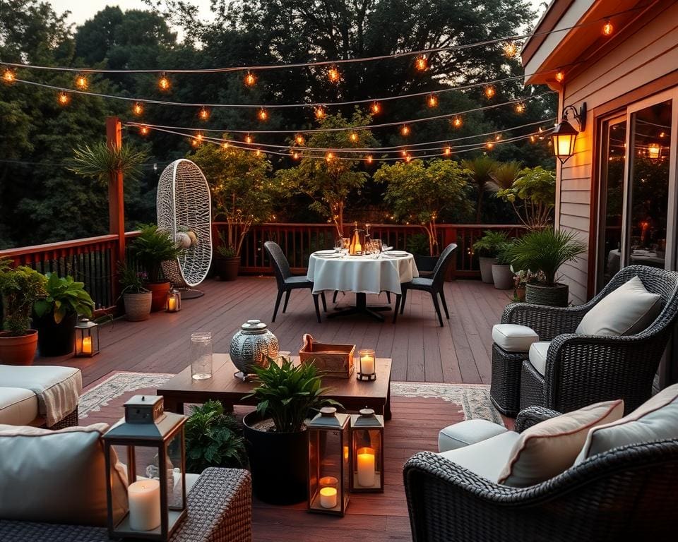 Wie plant man eine Terrasse für entspannte Abende?
